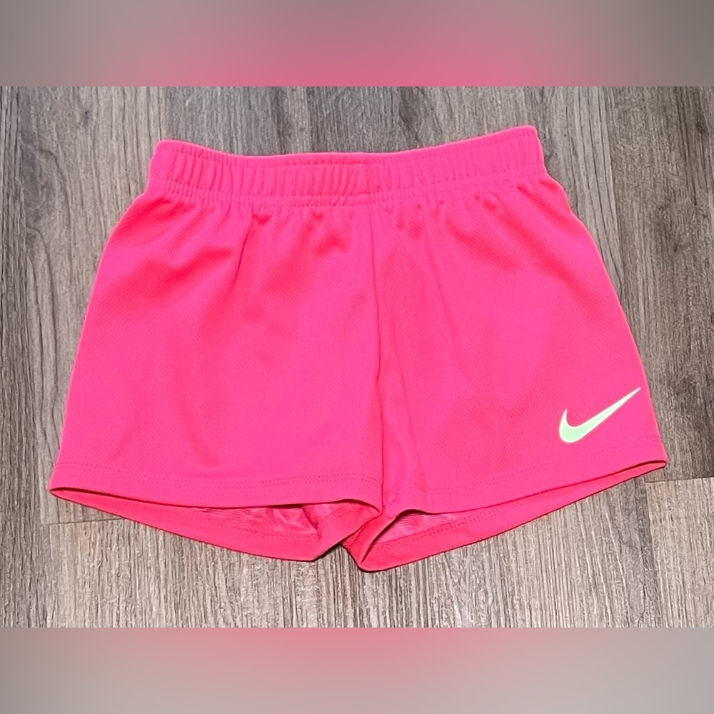 Girls Vibrant Pink Nike Athletic Shorts
